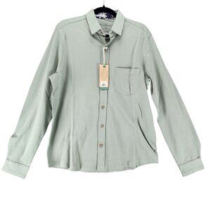 Tailor Vintage Shirt Mens Medium Chinois Green Long Sleeve Button Up *NWT*